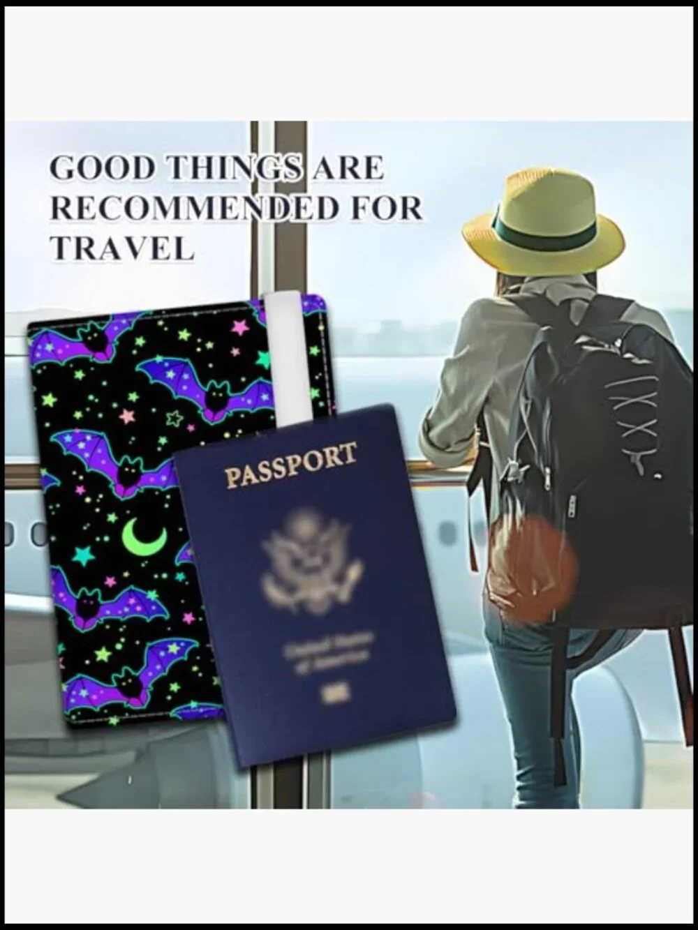 Premium Leather Passport Wallet RFID Blocking Travel Accessory Compact - Picture 3 of 6